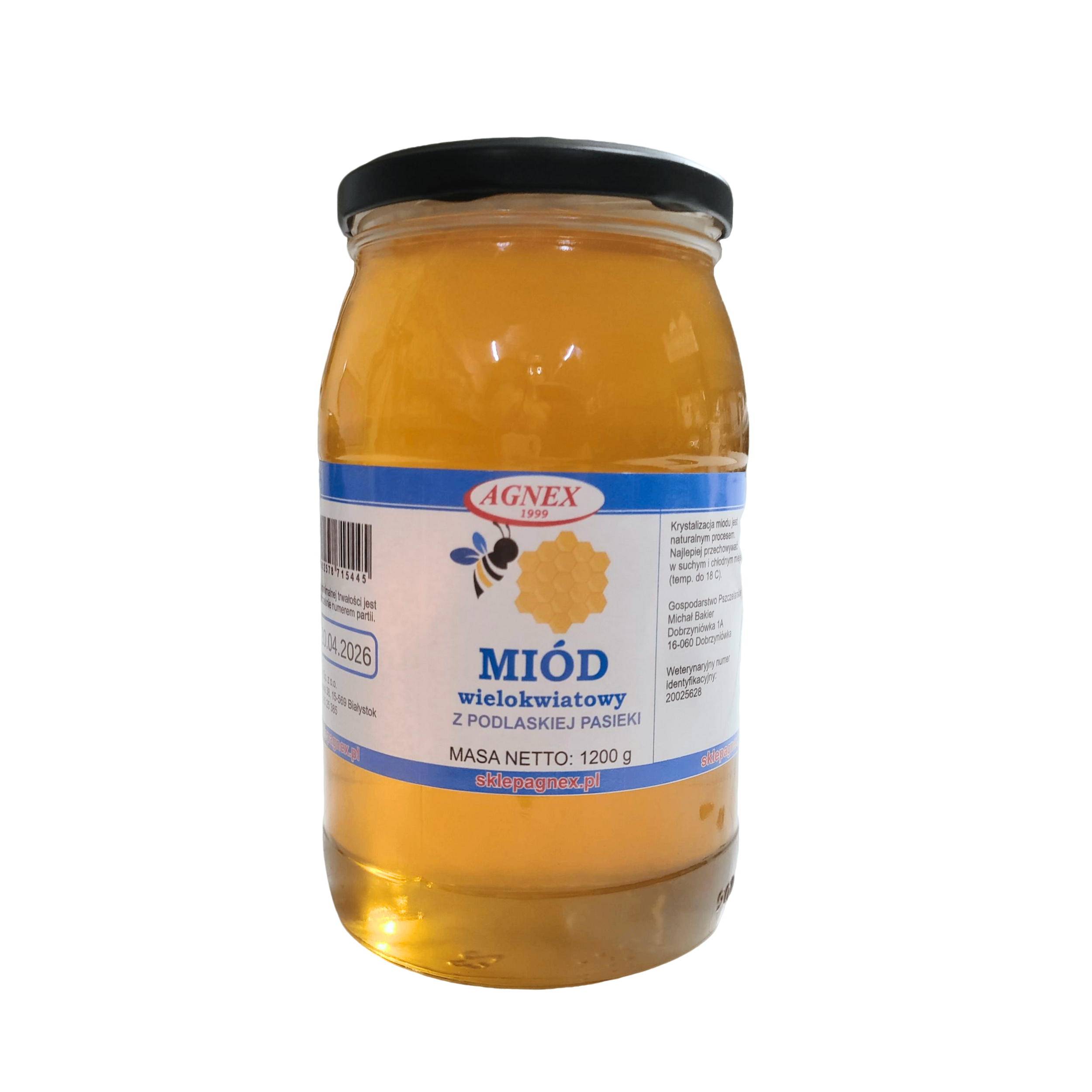 Miód wielokwiatowy z Podlaskiej Pasieki 1200 g