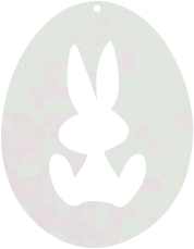 Zawieszka wielkanocna - jajko pisanka z króliczkiem, Baza do makramy, Zakładka do książki, ozdoba na prezent