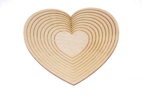 Obręcz serce do łapacza snów makramy 10 szt.