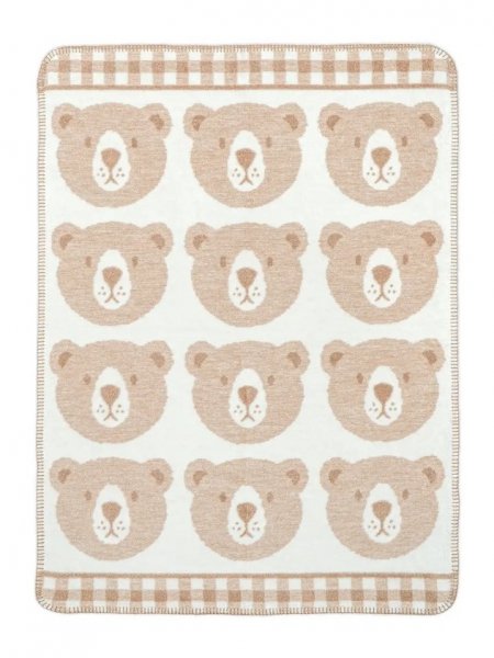 Kocyk bawełniany dla dzieci 75x100 wz. 2165-1 Duże Misie