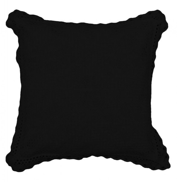 Poszewka na poduszkę szydełkowa 559 40x40cm kolor czarny