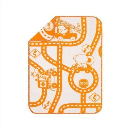 Dziecięcy Koc Bawełniany - Droga pomarańczowa 75x105