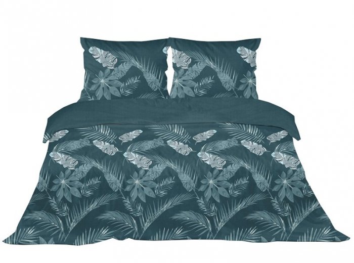 Pościel satynowa GRENO Gold Collection 220x200 wz. Misty Jungle c.d.