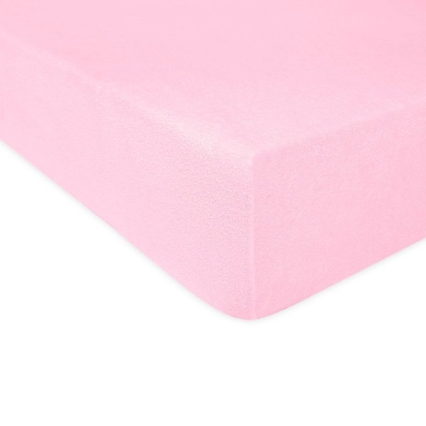 Grube Prześcieradło FROTTE 80x160x15 na gumkę wz. 005 jasny różowy