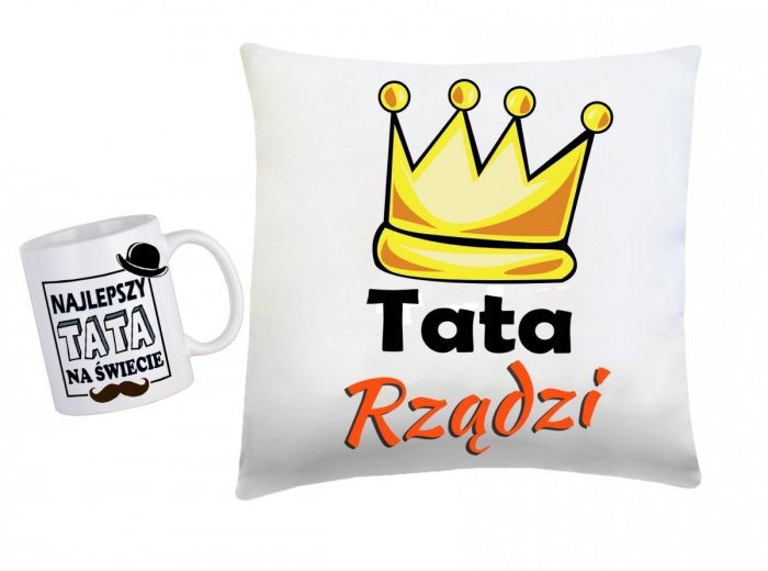 Zestaw poduszka + kubek na Dzień Ojca wz. 7