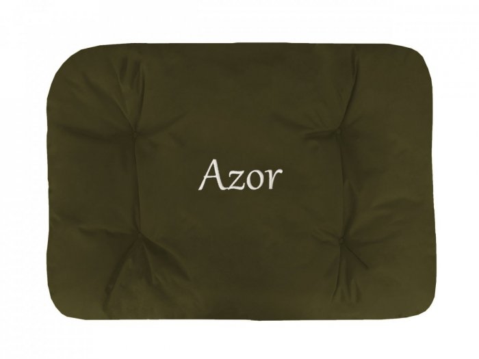 Legowisko Z IMIENIEM TWOJEGO PSA 100x60 cm - khaki