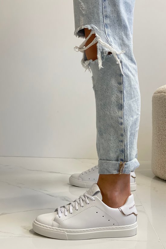 Sneakers 040/57 Biały/ złoty OUTLET