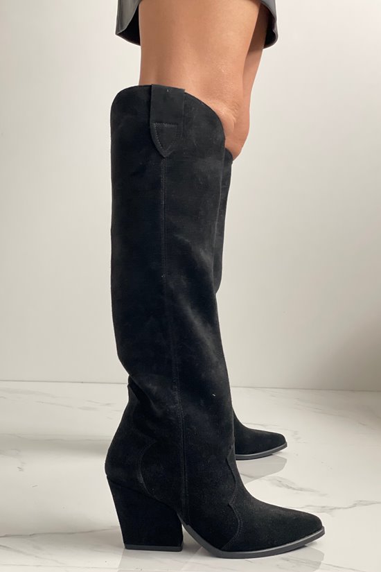 Kozaki damskie 71370/4 black welur