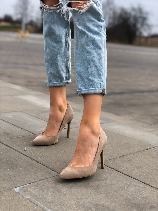 Czółenko 506/1 Cappuccino zamsz