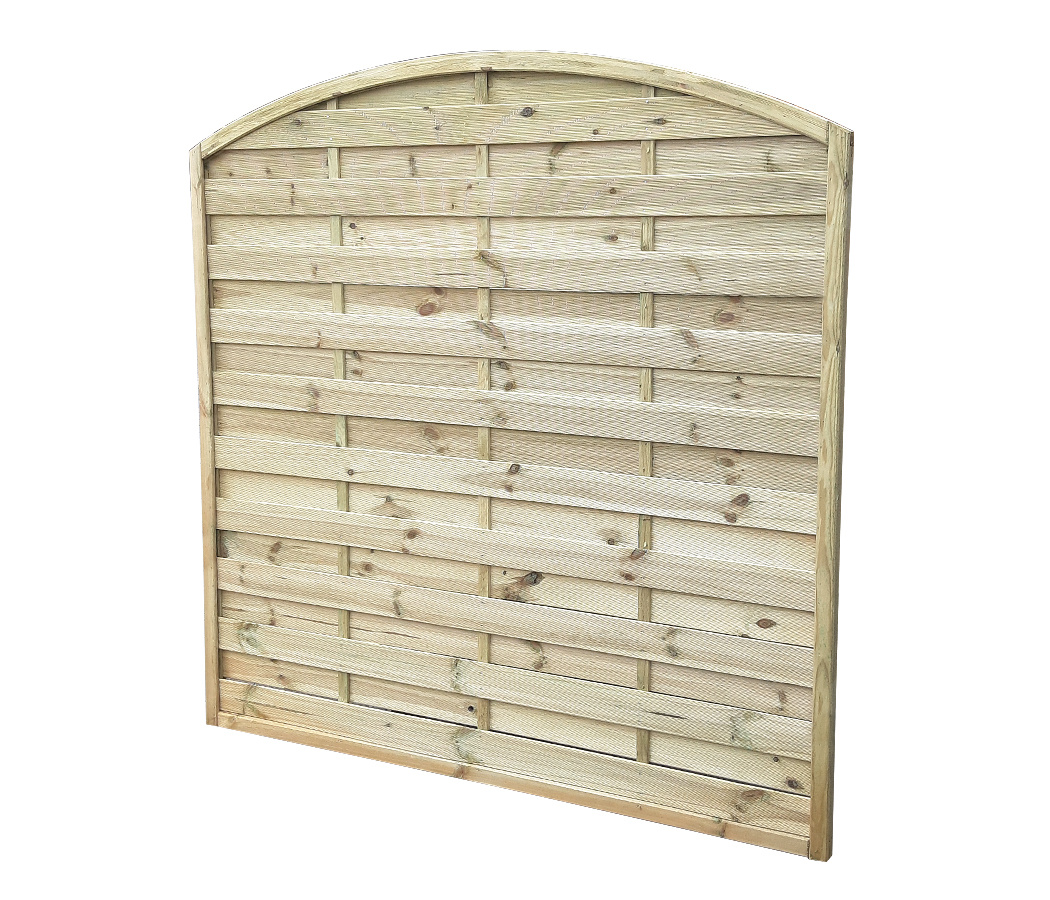 Płot osłonowy Ryflowany pełny z łukiem RAMA 44 mm - 150 x 180 cm