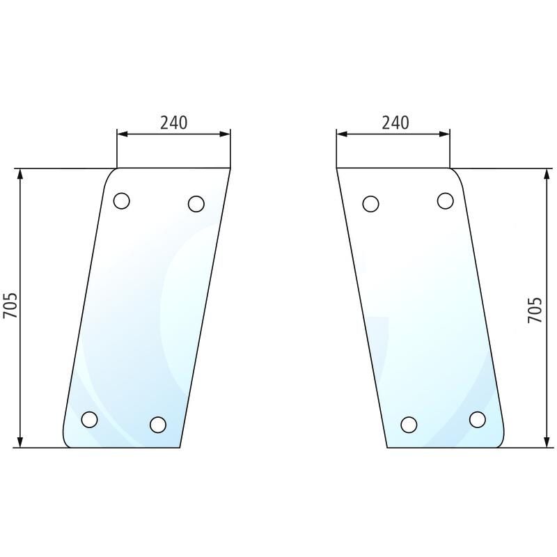 Szyba narożnikowa prawa i lewa Deutz AgroStar 4383615