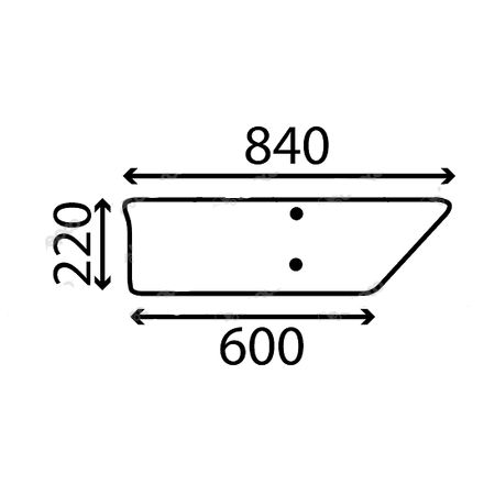 Szyba tylna dolna Landini Blizard 3551999M1