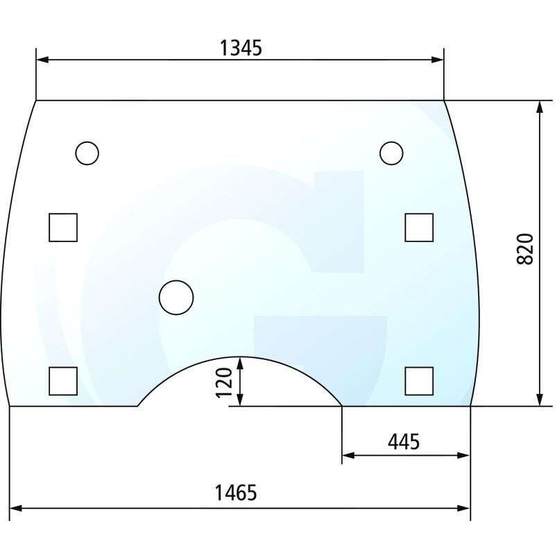 Panoramiczna szyba przednia wystawiana John Deere 6105R AL211005