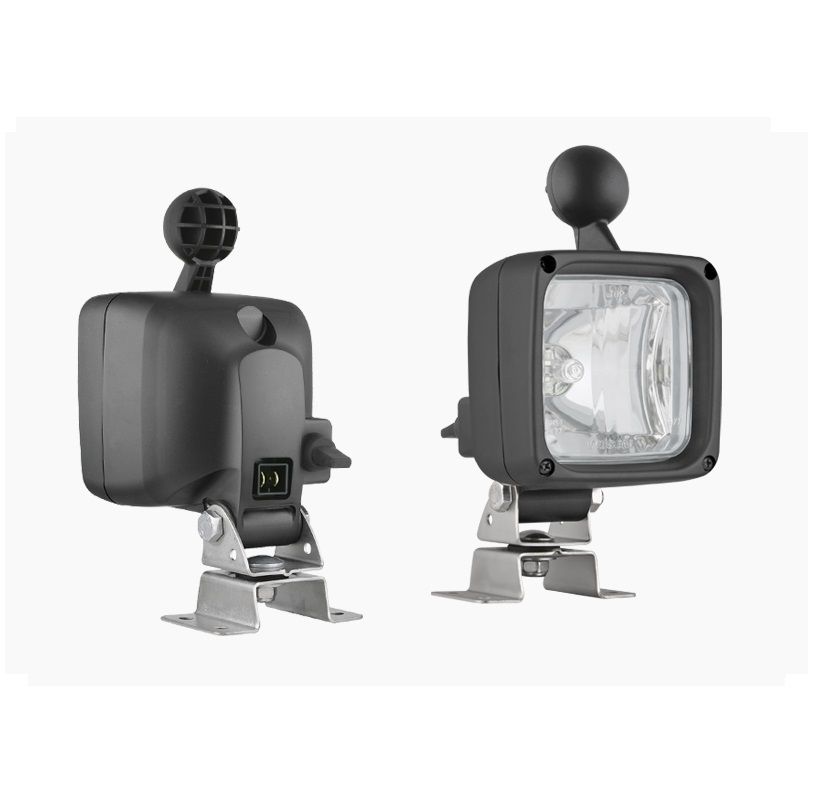 Halogenowa lampa robocza z uchwytem omega, złączem AMP Faston wyłącznik LKR5FF.46593 Wesem