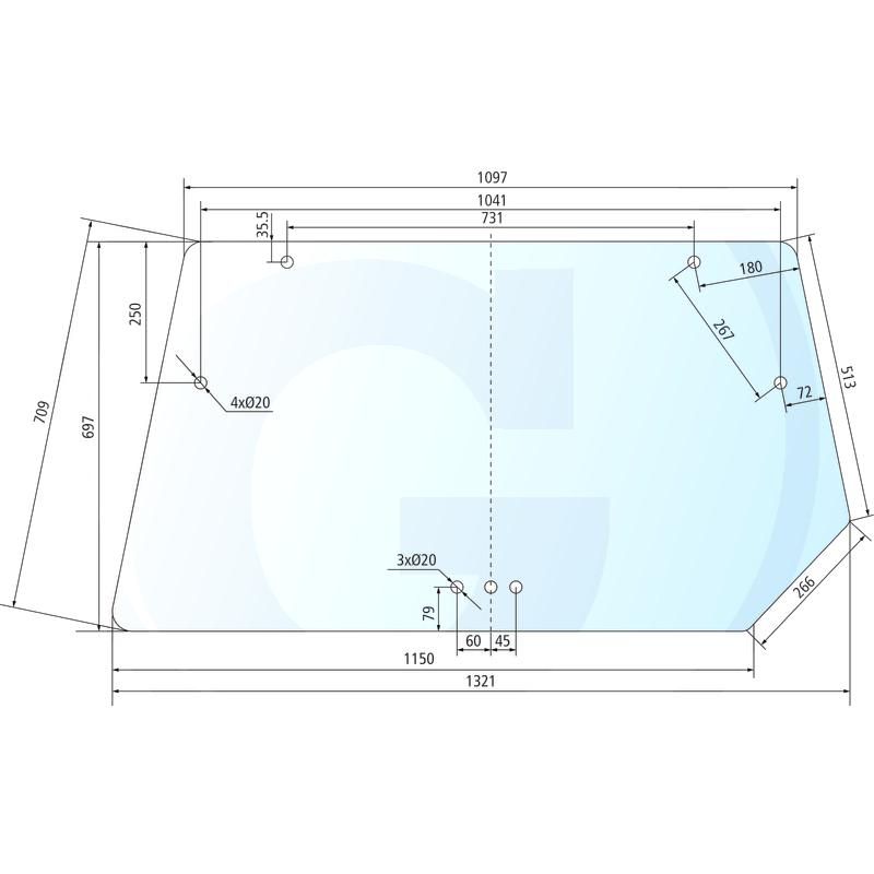 Szyba tylna z rozszczelnieniem Deutz DX 4.10 6.13 4363898