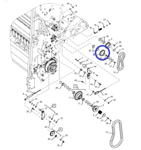 Koło łańcuchowe 84349215 New Holland CNH