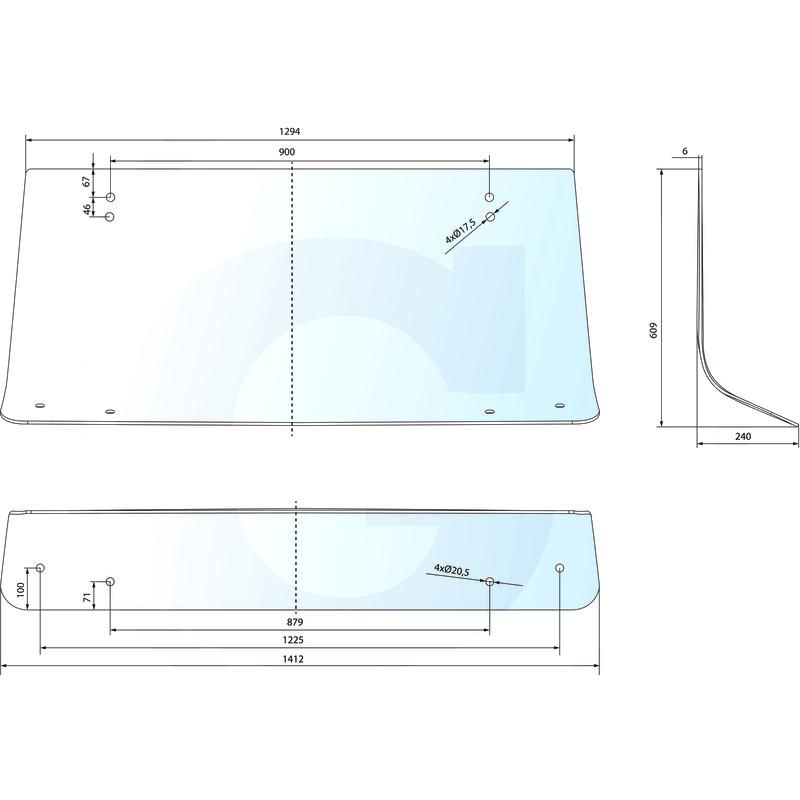 Szyba tylna gięta FIAT 5129357