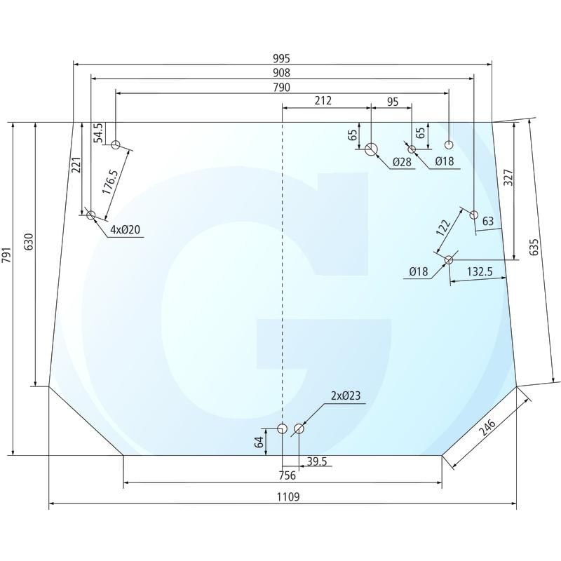 Szyba tylna Fendt Farmer Favorit 816810050010
