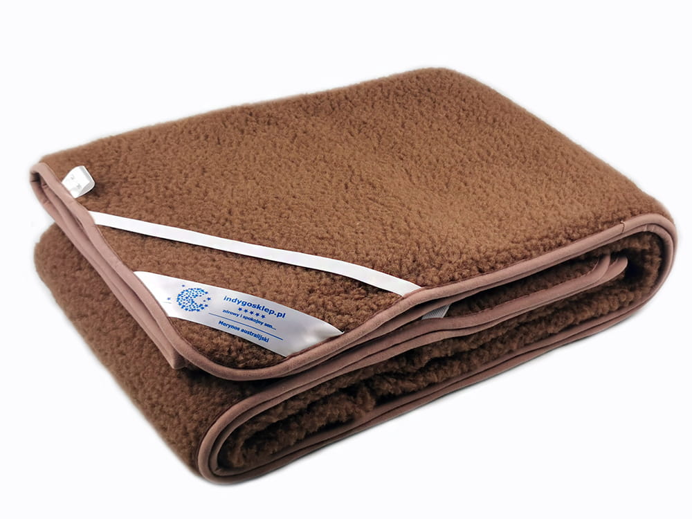 podkład merynos tumbler brązowy 160x200 (+-5cm)