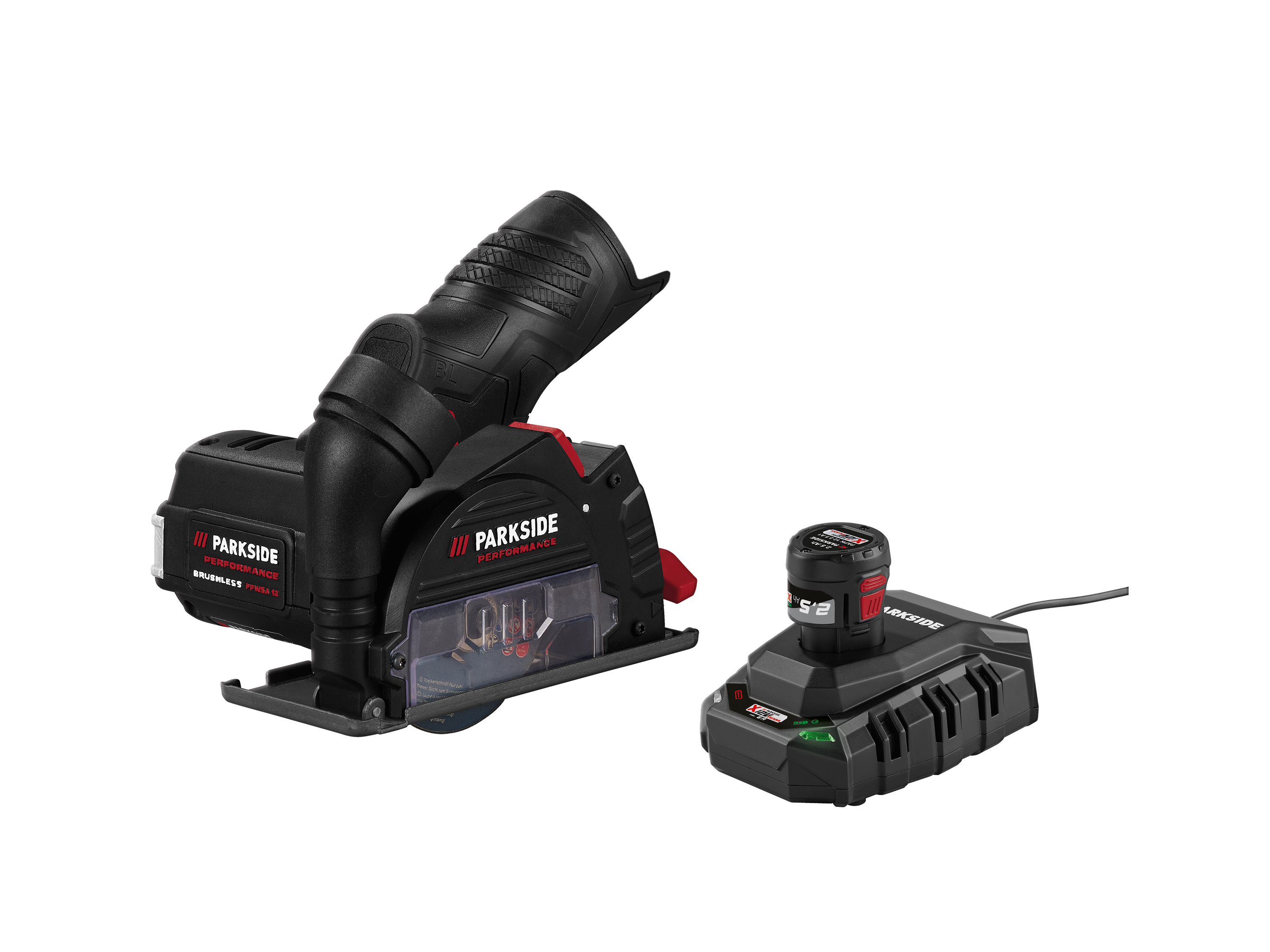 Zestaw Akumulatorowa szlifierka kątowa,12 V z akumulatorem, 2,5 Ah i ładowarką, 6 A