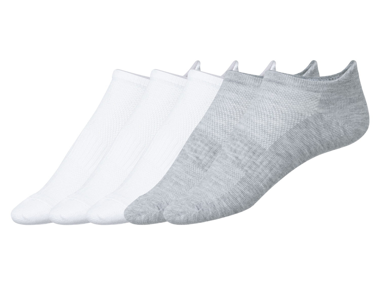 Crivit Stopki damskie, 5 par, chłodzące Szary/biały, 39/40