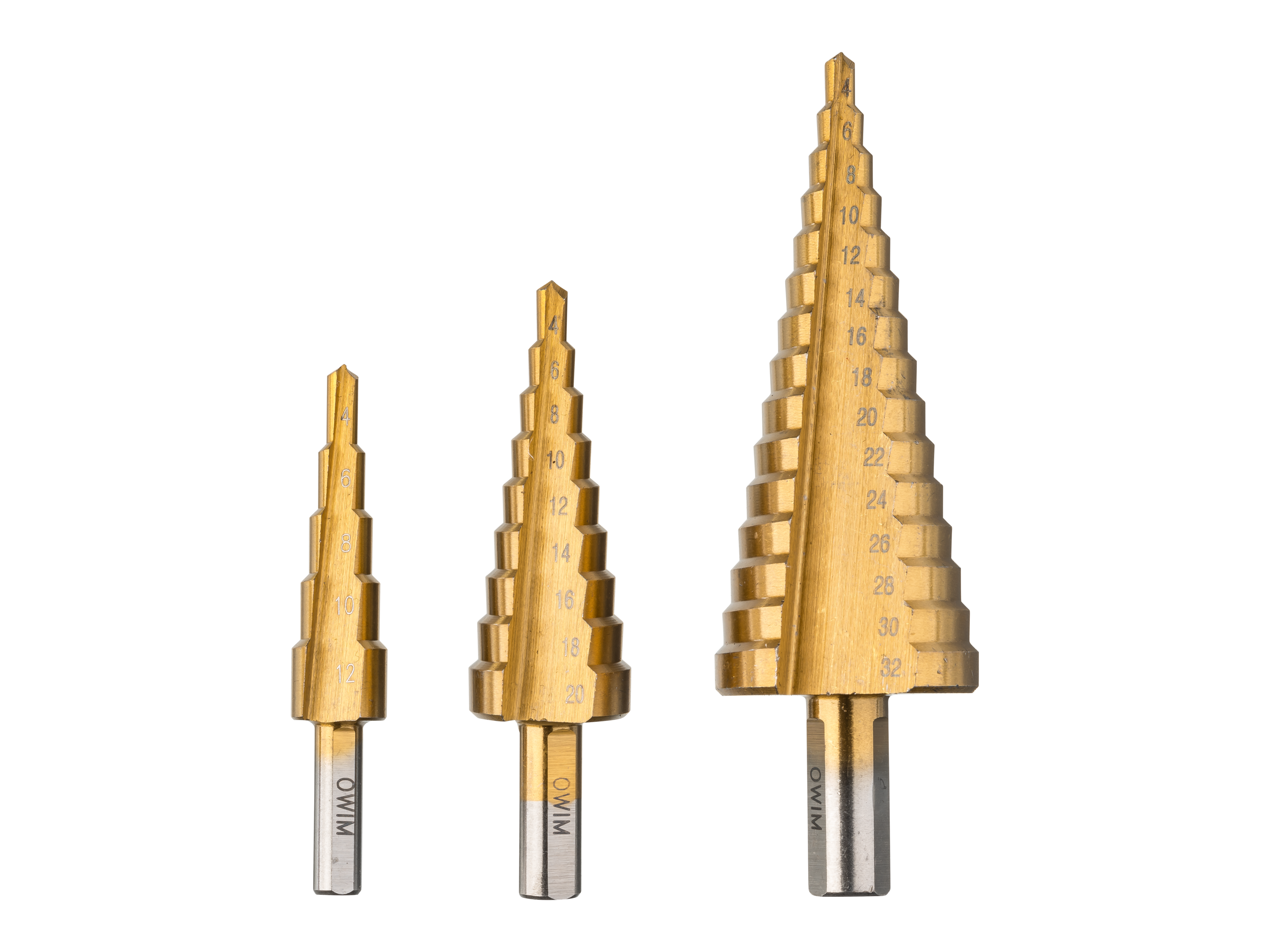 Parkside Zestaw wierteł specjalnych Zestaw 3 wierteł stopniowych stożkowych