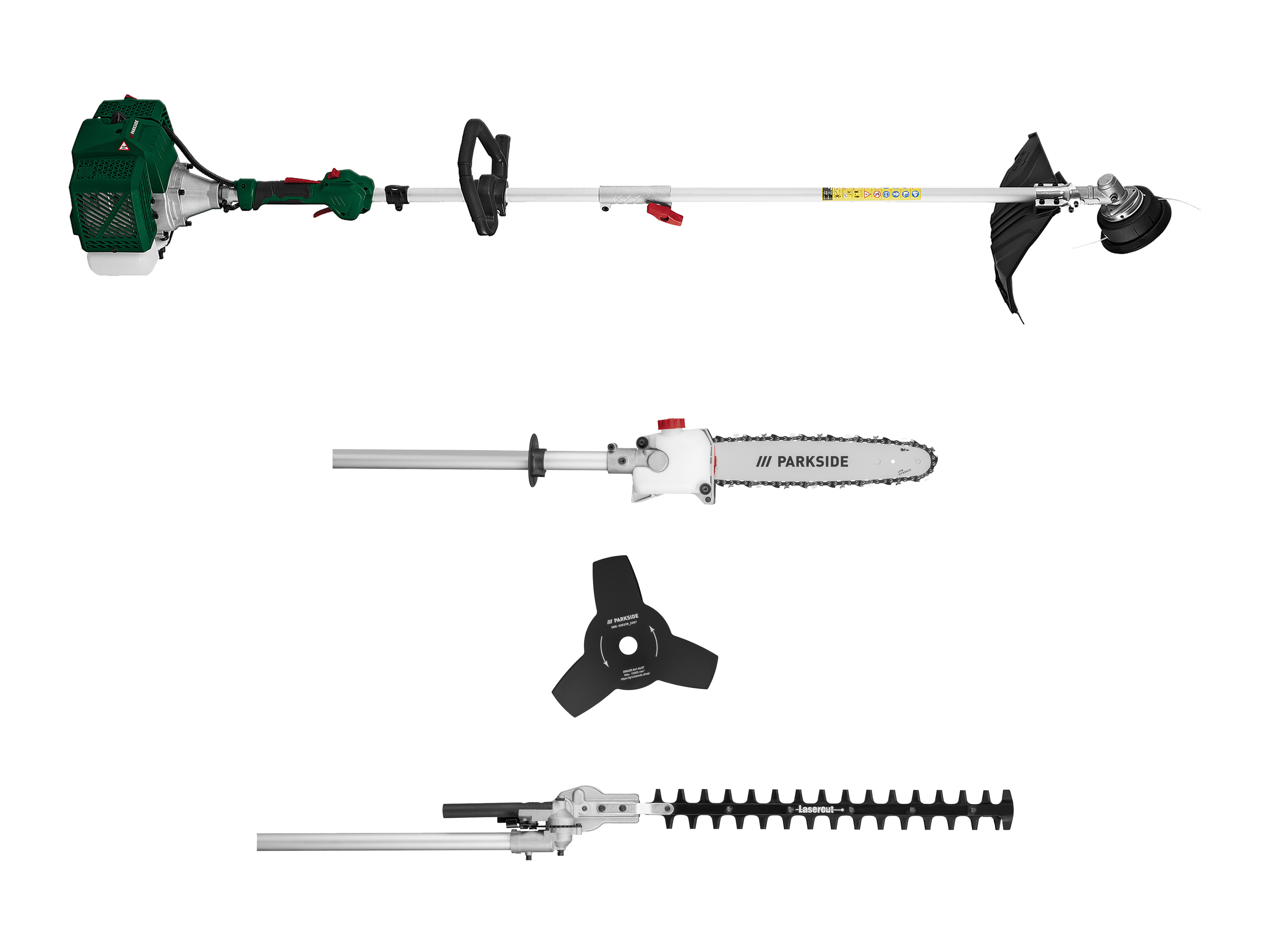 Parkside Spalinowe urządzenie wielofunkcyjne 4w1, PBK 4 B3