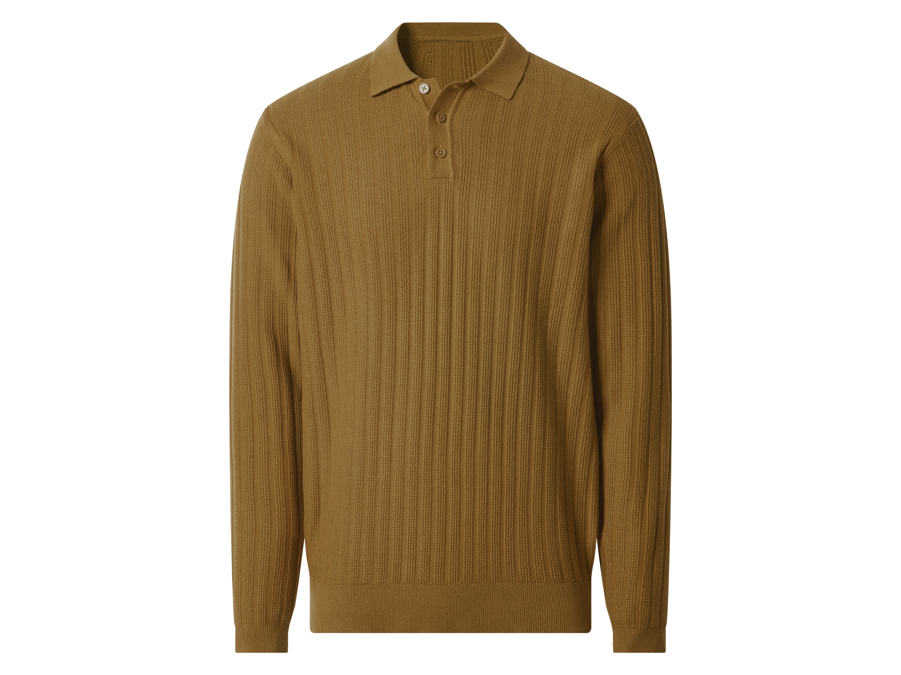 esmara Men Sweter polo męski dzianinowy Brązowy, S44/46