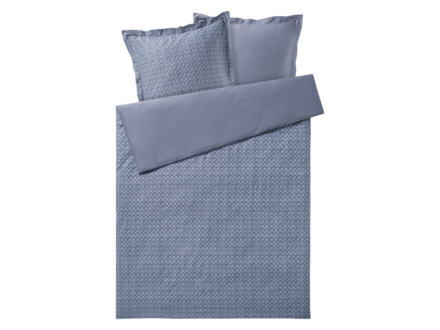 meradiso Pościel dwustronna z bawełny renforcé 160 x 200 cm, 1 sztuka Pepitka niebieski