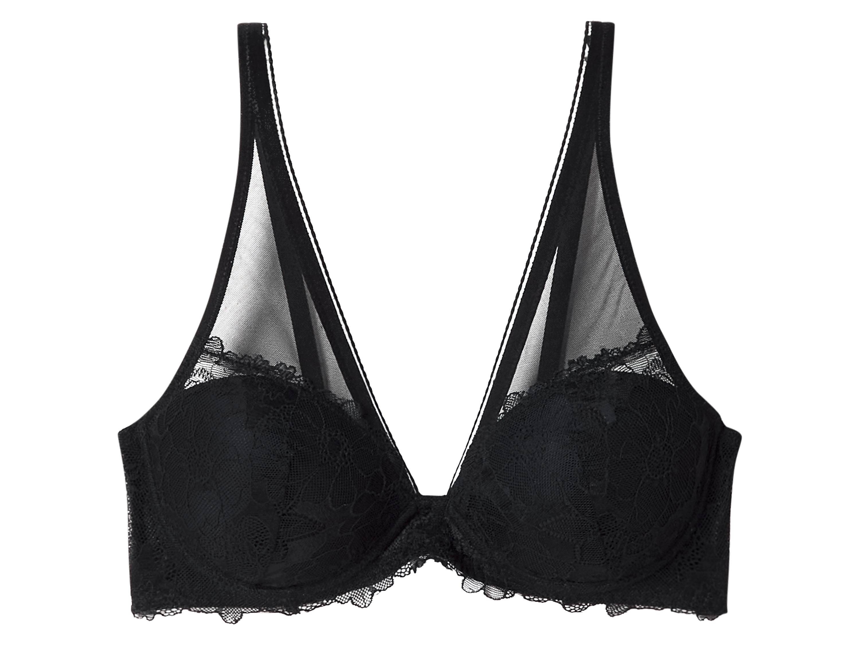 esmara Biustonosz damski z fiszbinami, koronkowy Czarny, 80C