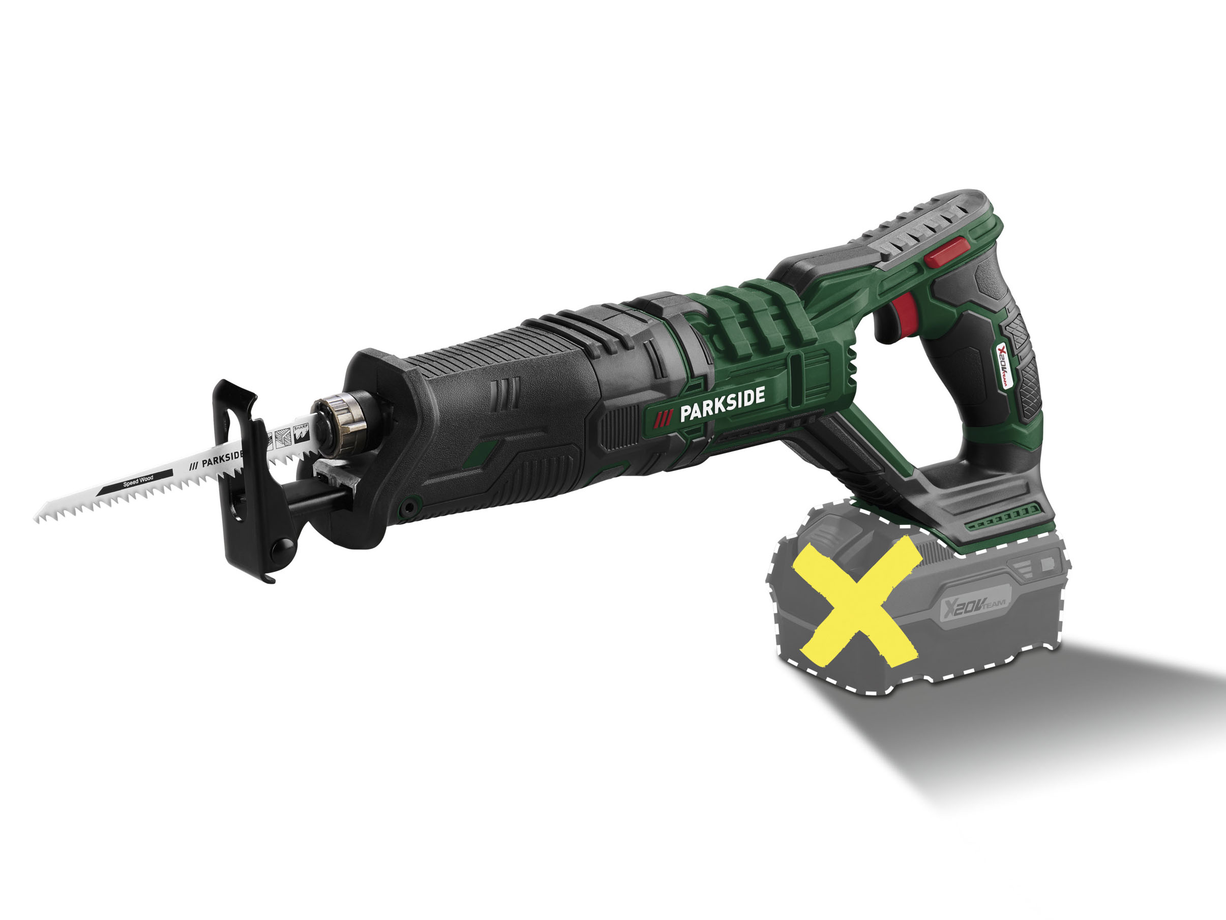 Parkside Akumulatorowa piła szablasta 20 V, Pssa 20-Li B2 bez akumulatora i ładowarki