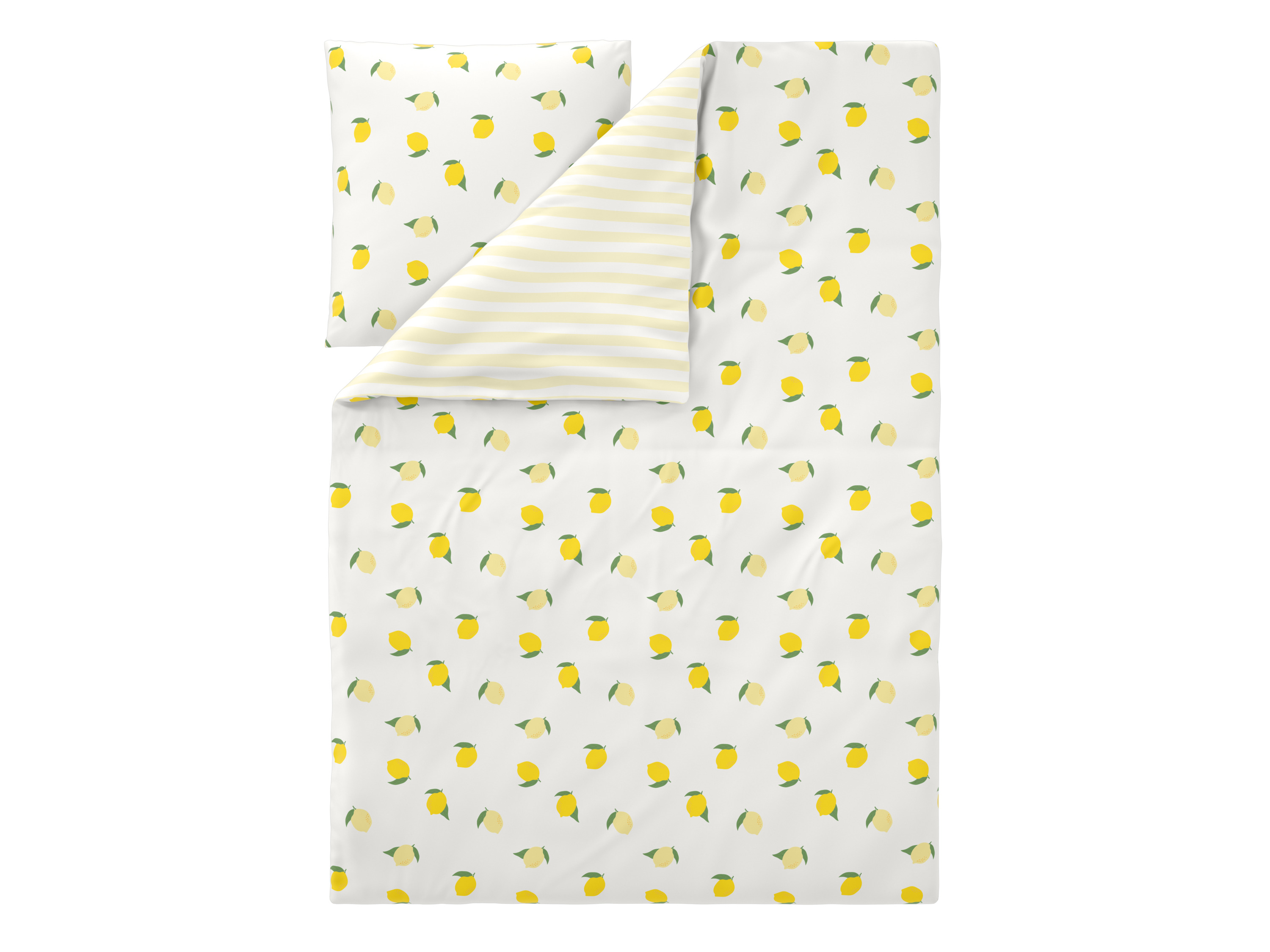 Livarno Pościel z mikrowłókna satynowego, 140 x 200 cm Cytryny