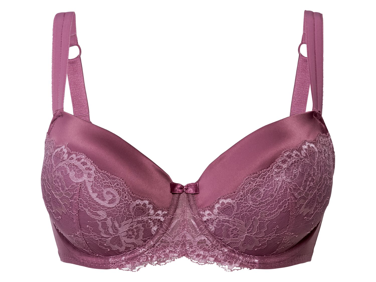 Esmara Lingerie Biustonosz damski z koronką, 1 sztuka Malinowy, 85C