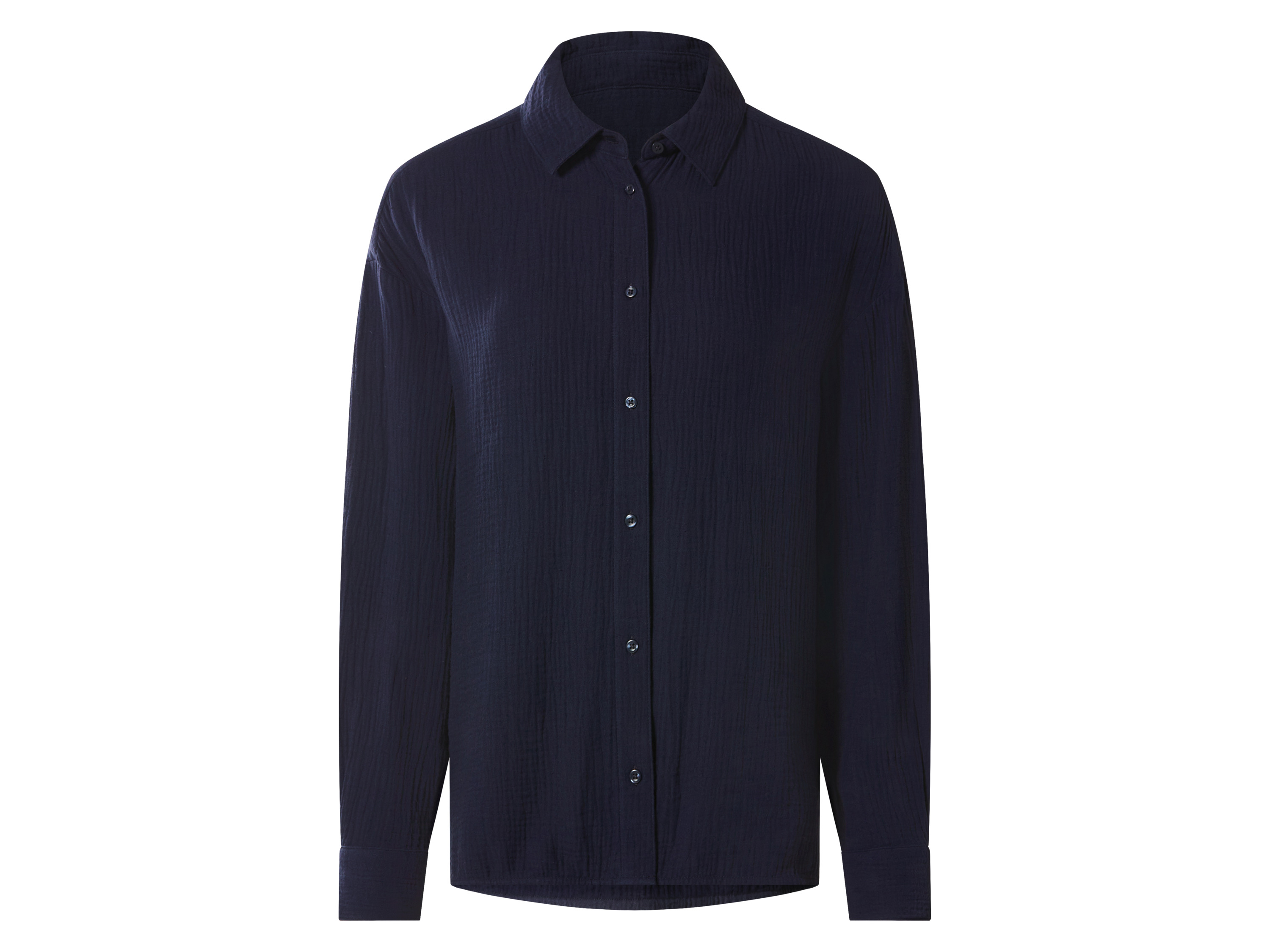 esmara Bluzka muślinowa damska z bawełny Granatowy, L44/46