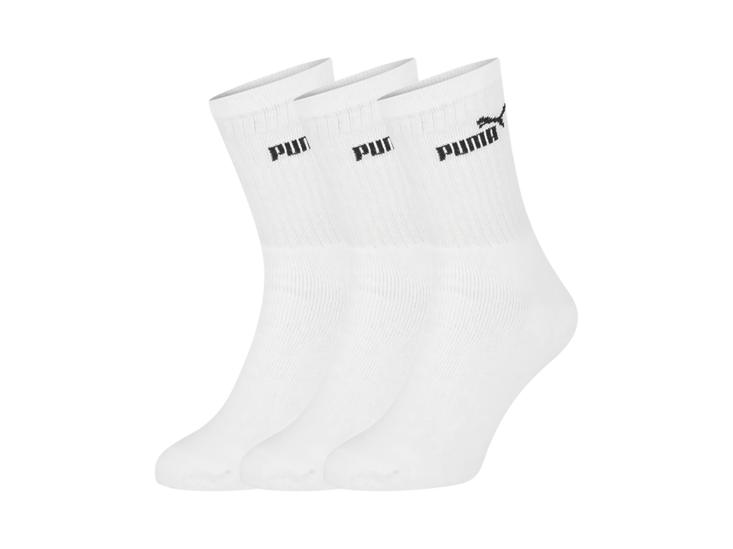 Puma Skarpety męskie z bawełną, 3 pary Crew, Biały, 43-46