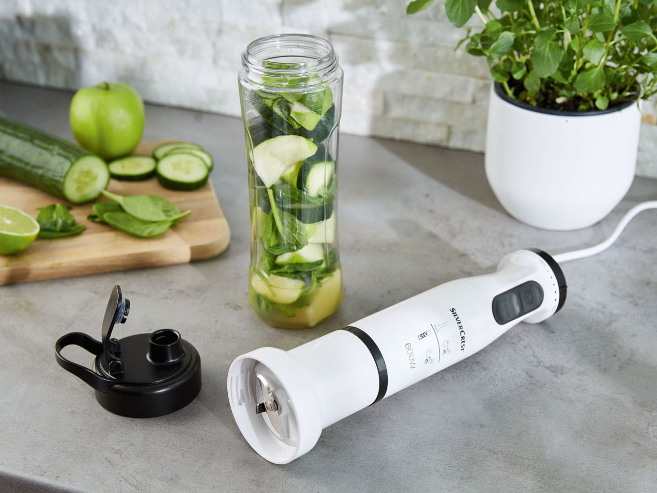 Silvercrest Kitchen Tools Blender ręczny Sssm 600 A1, 600 W z nasadką do smoothie