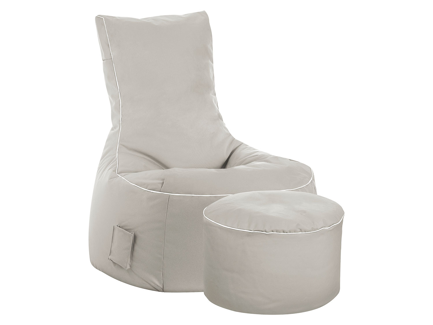 Sitting Point Worek do siedzenia Swing Scuba, indywidualny, wysokiej jakości i solidny Z podnóżkiem, Szary