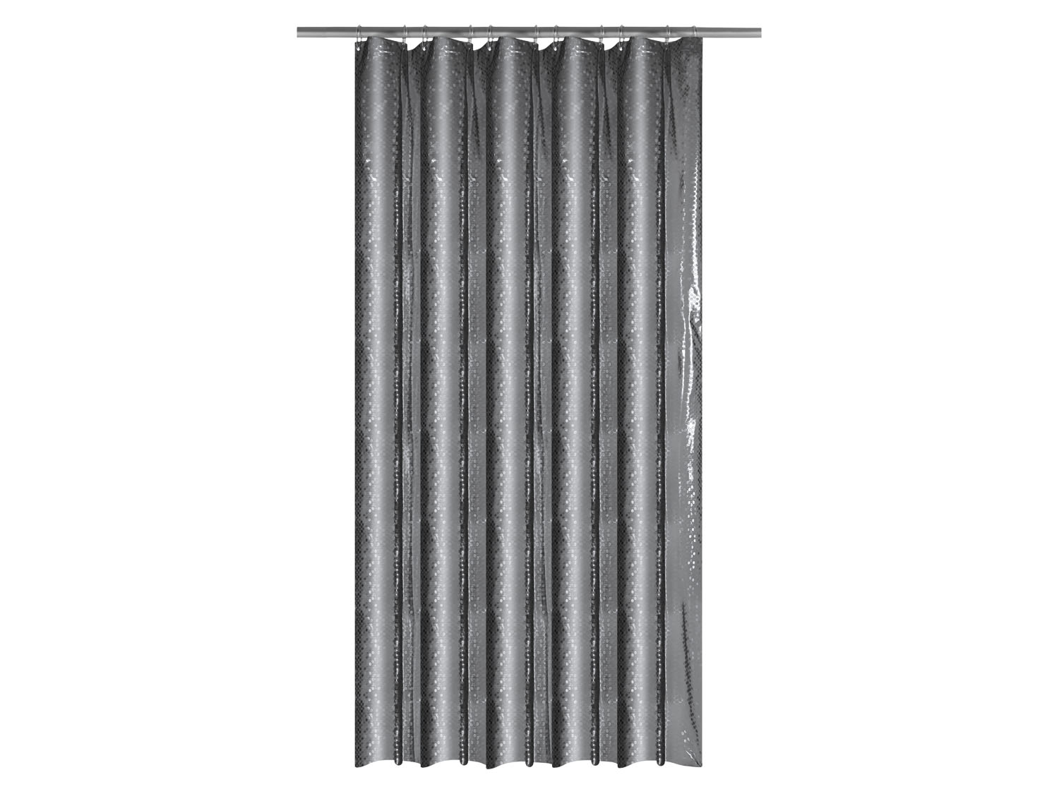 Livarno home Zasłona prysznicowa, 180 x 200 cm Ciemnoszary