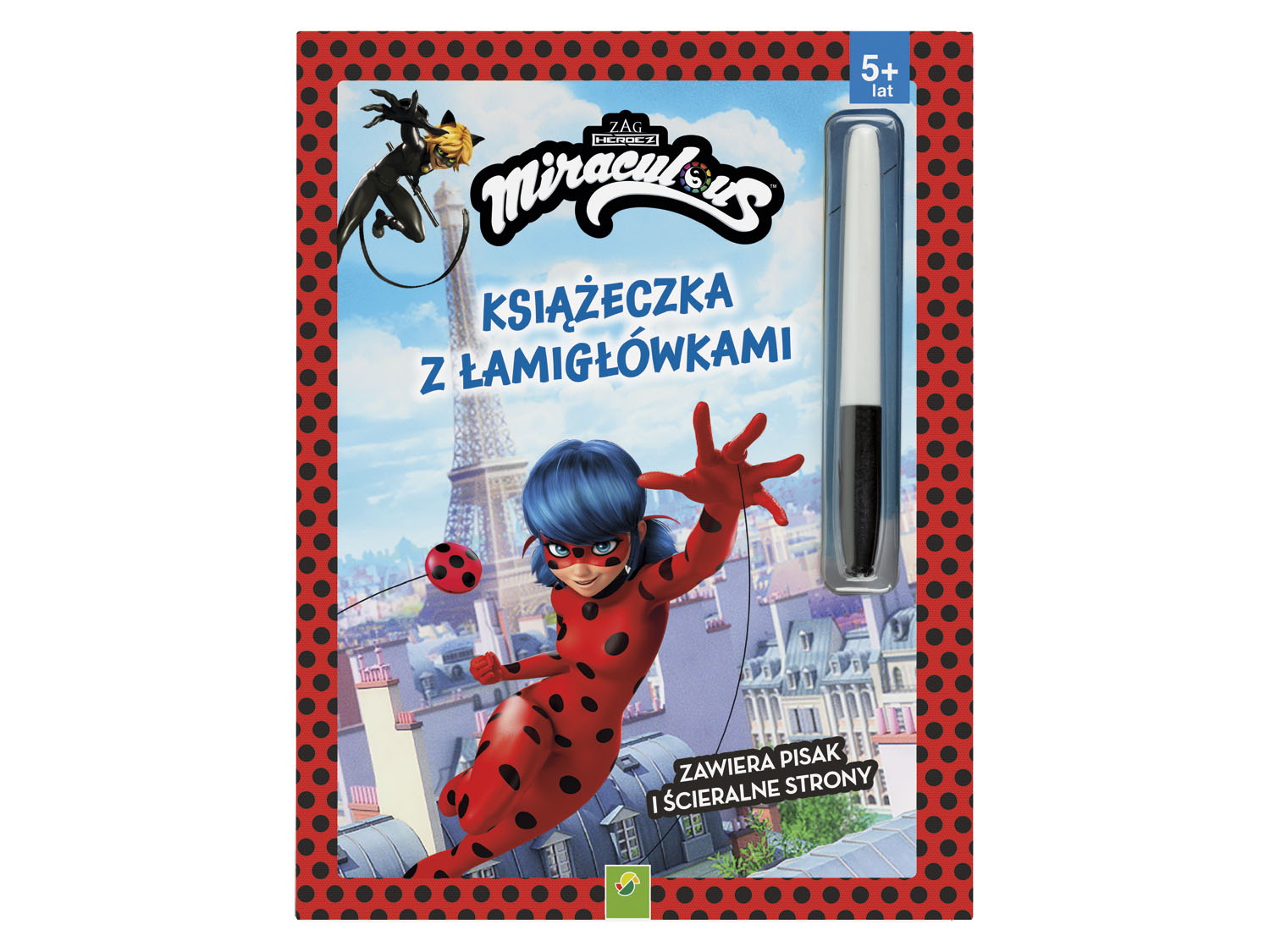 Książki z grami edukacyjnymi, z postaciami z bajek, 22 strony Miraculous Książeczka z łamigłówkami