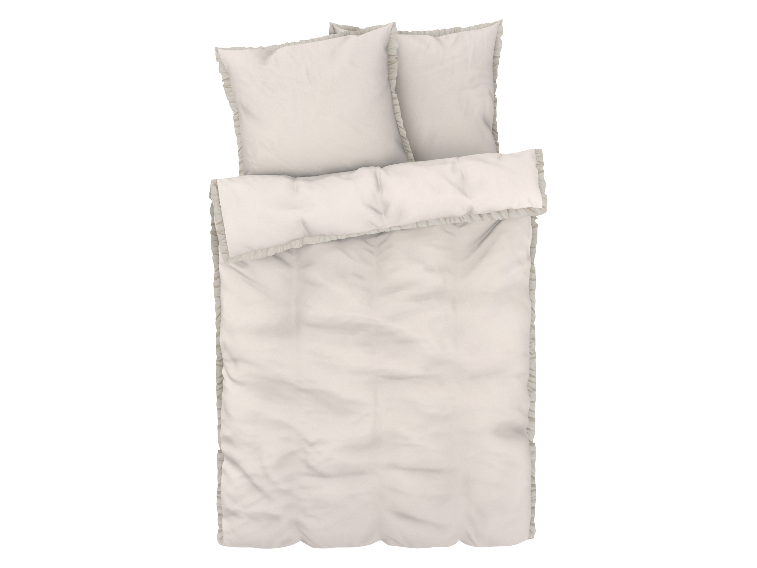 Livarno home Pościel z mikrowłókna satynowego, 220 x 200 cm Beżowy