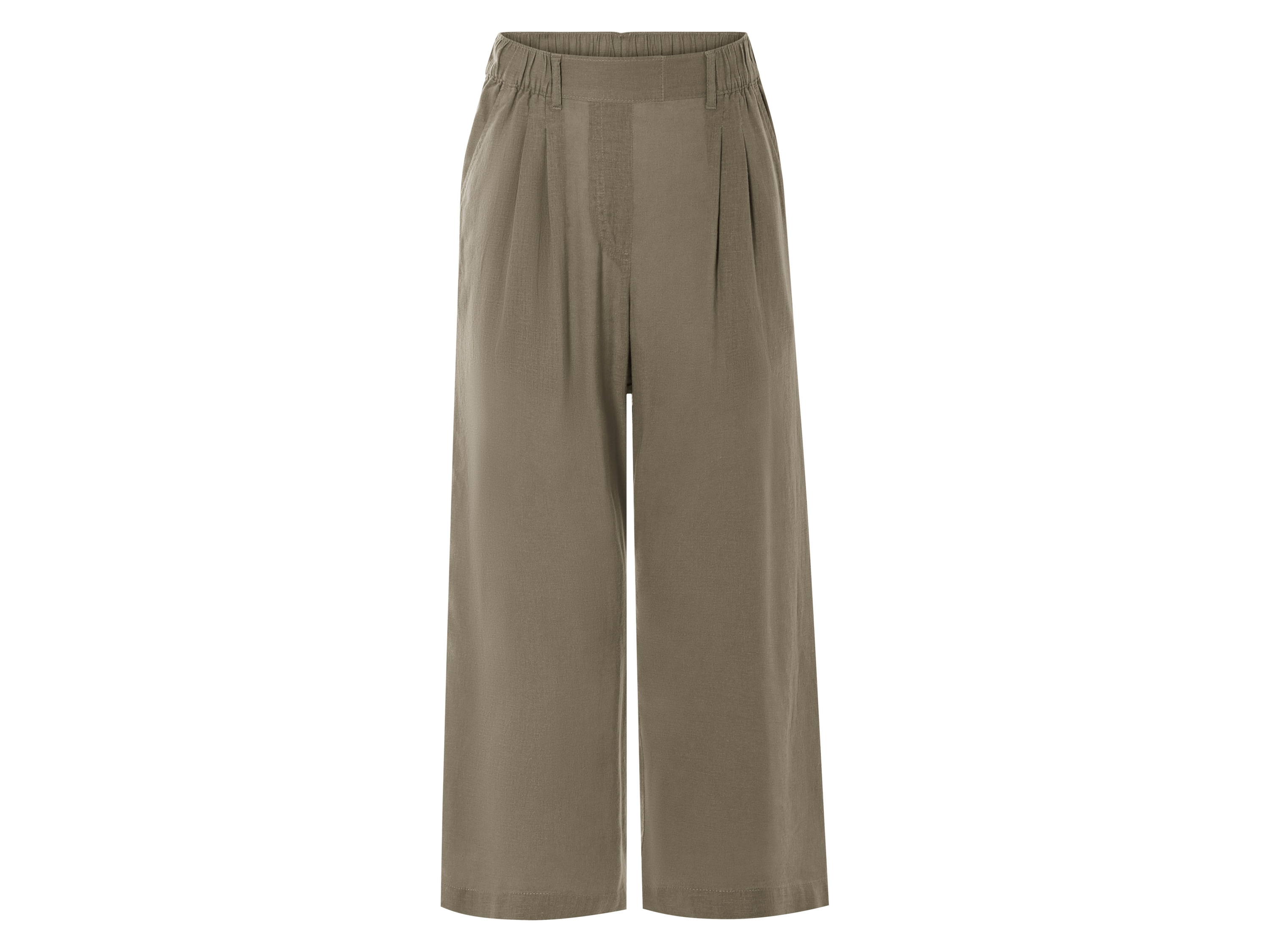 esmara Kuloty damskie z bawełną i lnem Oliwkowy, 40