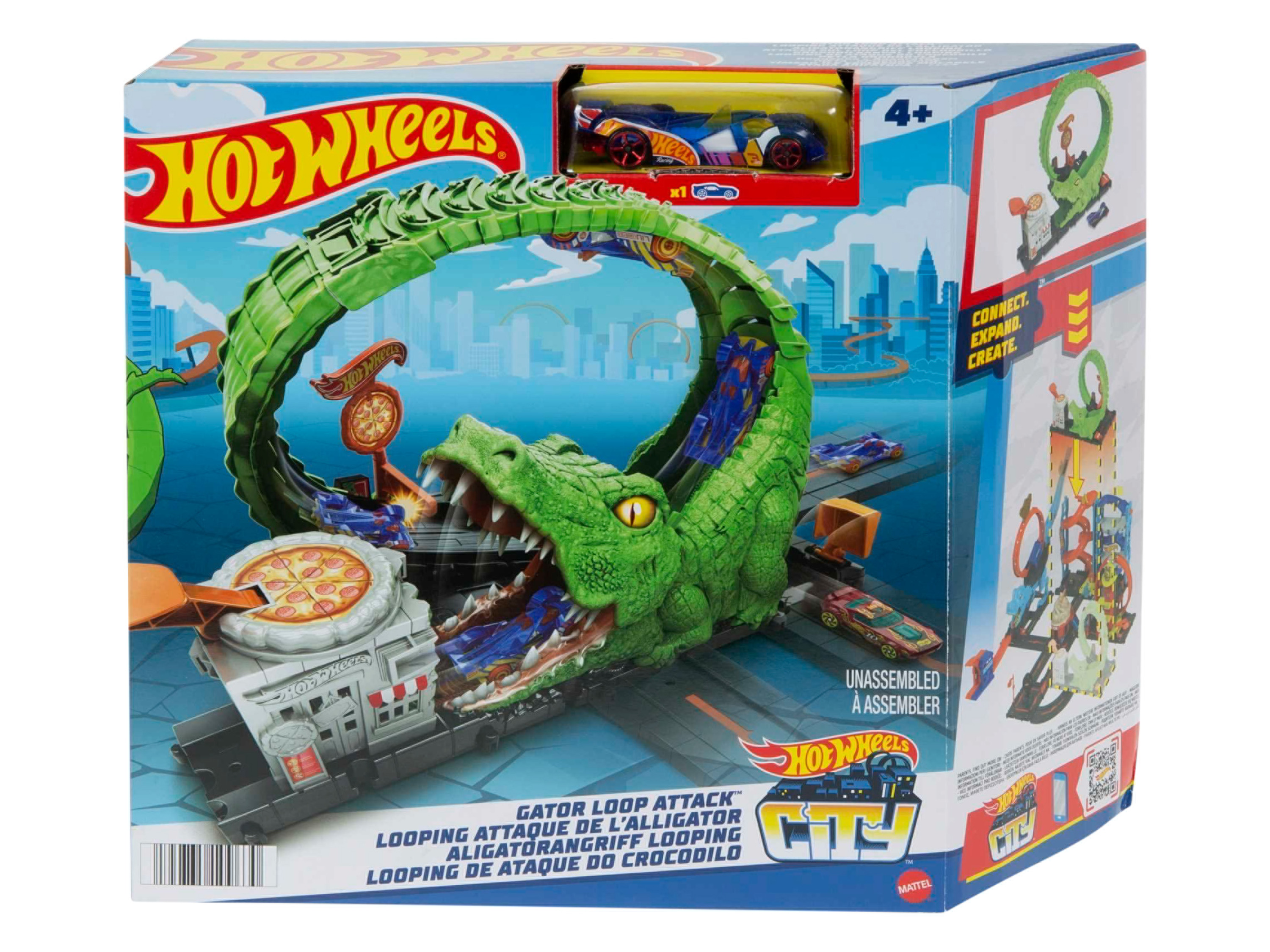 Hot Wheels Tor z samochodzikiem City Nemesis Hkx39 Atak krokodyla