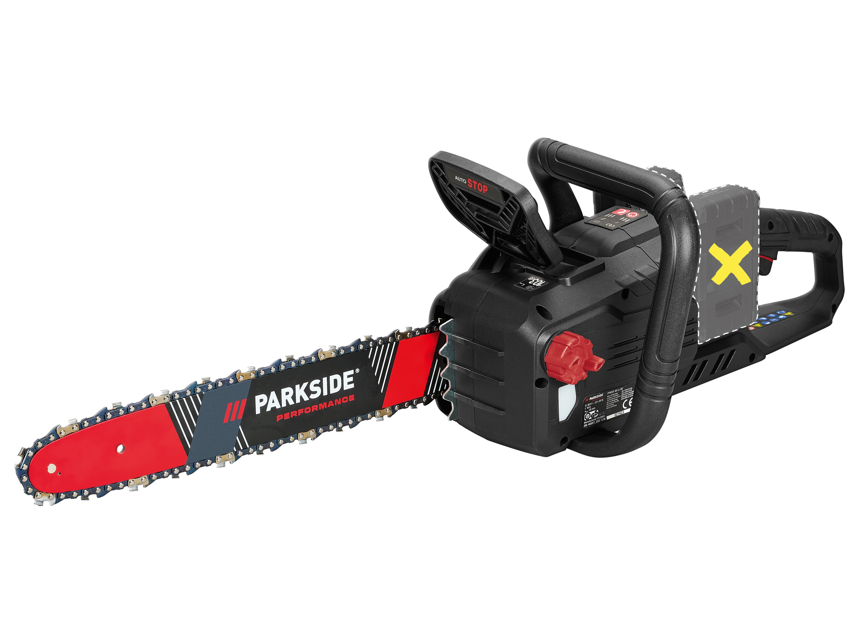 Parkside Performance Akumulatorowa piła łańcuchowa, 40 V, Ppksa 40-Li B2 bez akumulatora i ładowarki
