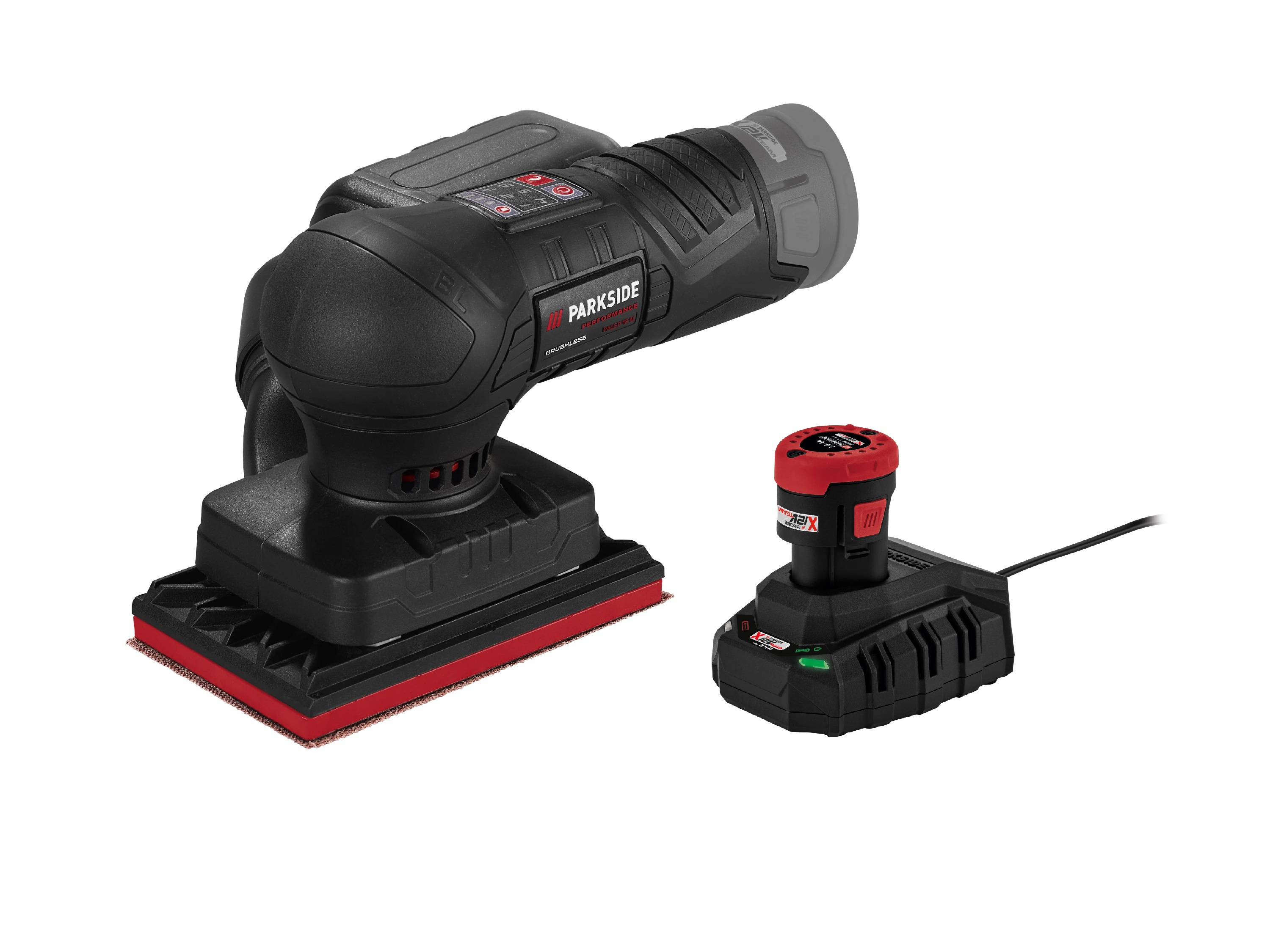 Zestaw Akumulatorowa szlifierka oscylacyjna 12 V z akumulatorem, 2 Ah i ładowarką, 2,4 A