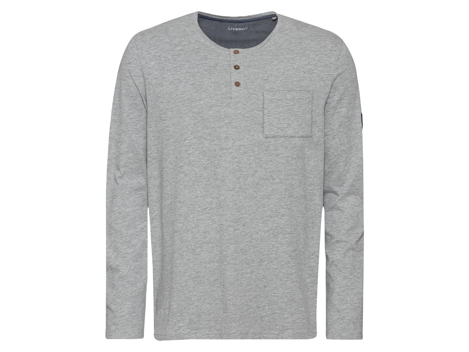 Livergy Bluzka męska z bawełną M 48/50, Szary