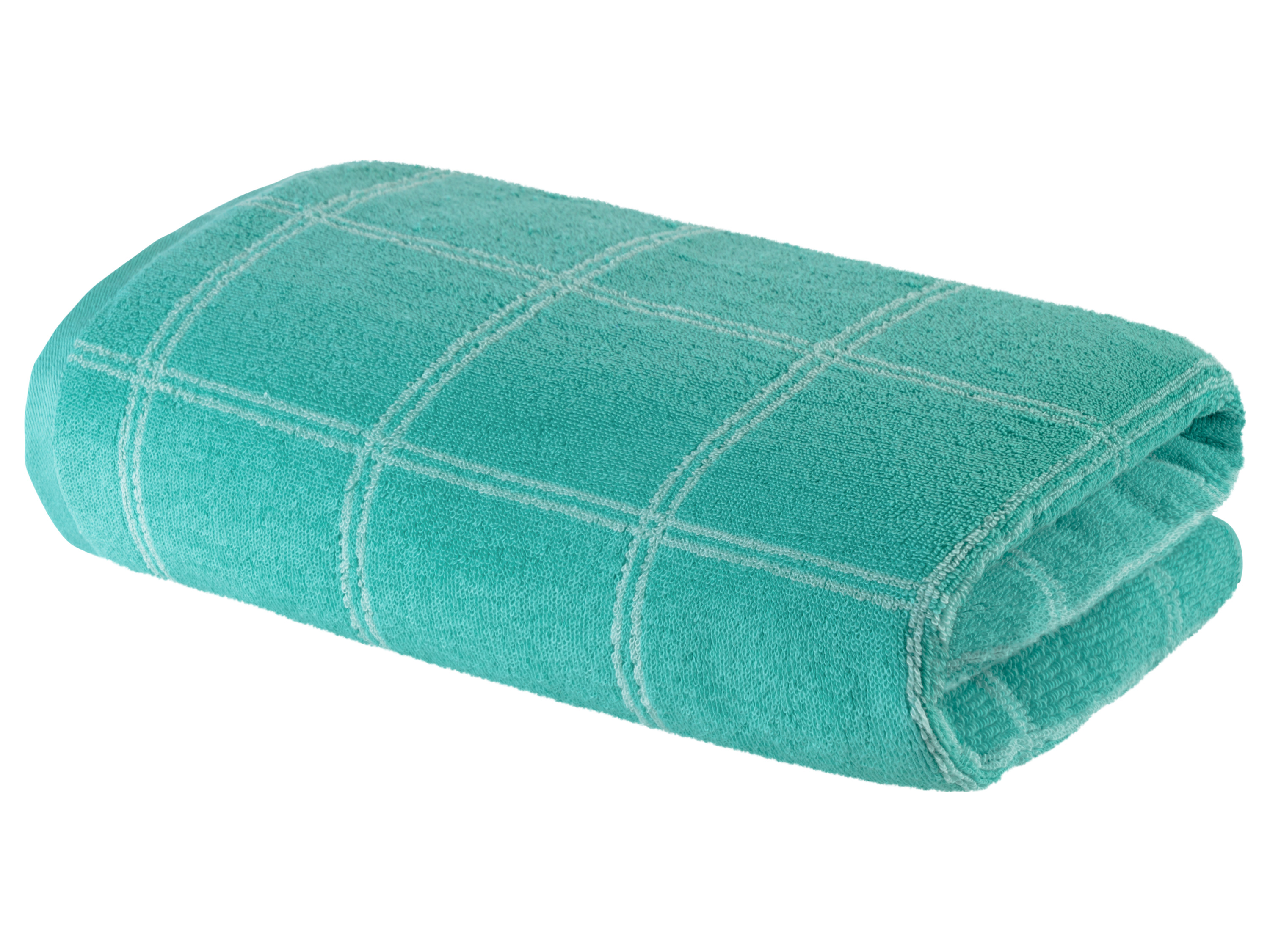 Livarno home Ręcznik kąpielowy frotte, 70 x 140 cm Turkusowy