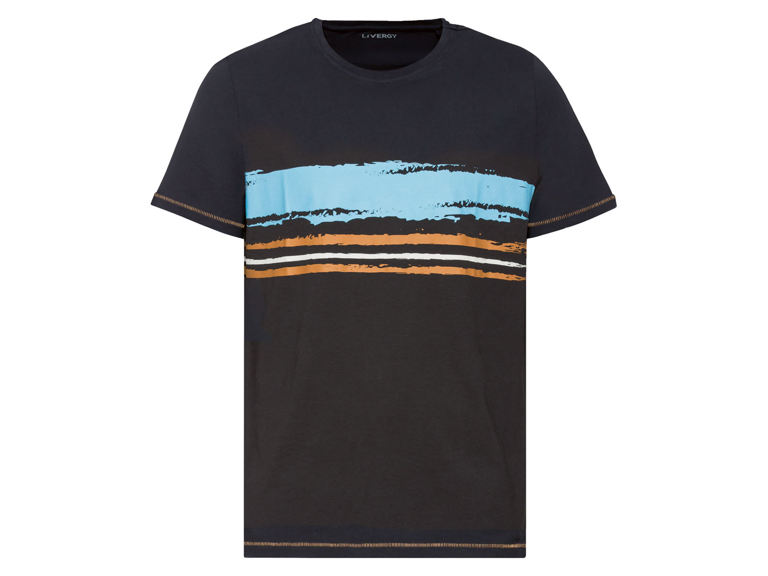 Livergy T-shirt męski z bawełny M 48/50, Ciemnoniebieski