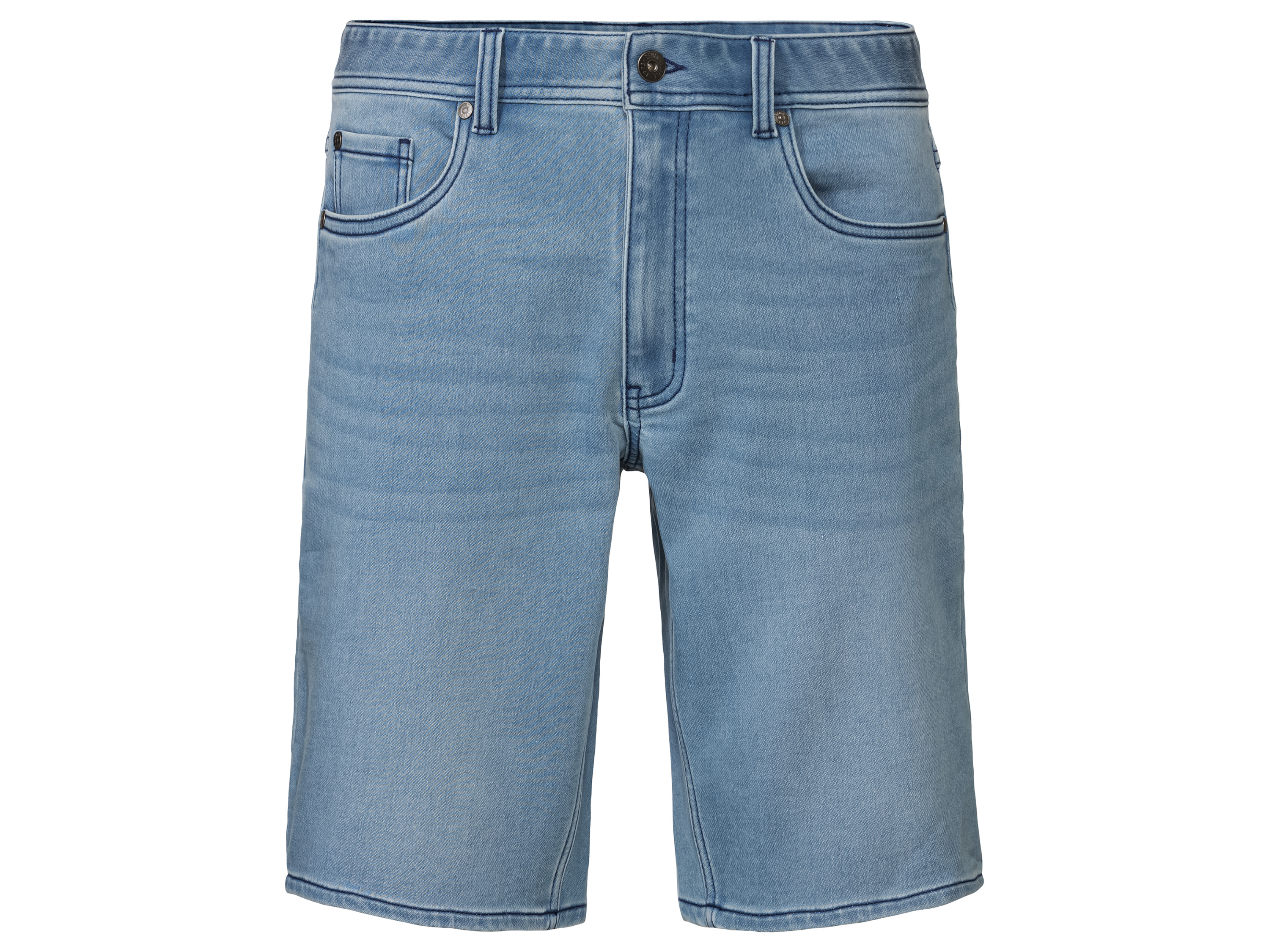 Livergy Bermudy męskie z jeansu dresowego 50, Jasnoniebieski