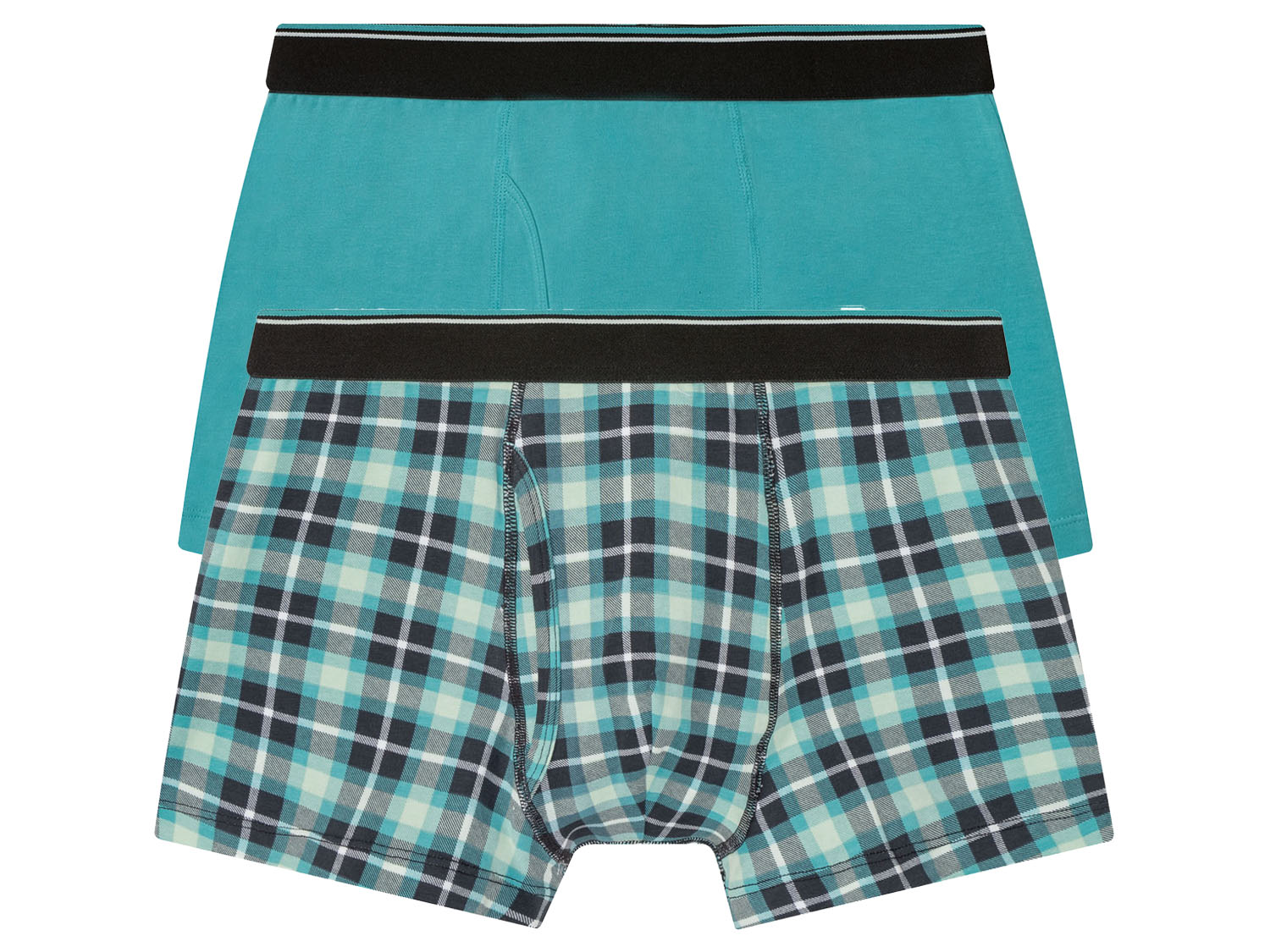 Livergy Bokserki męskie, 2 pary 5/M, Niebieski w kratkę