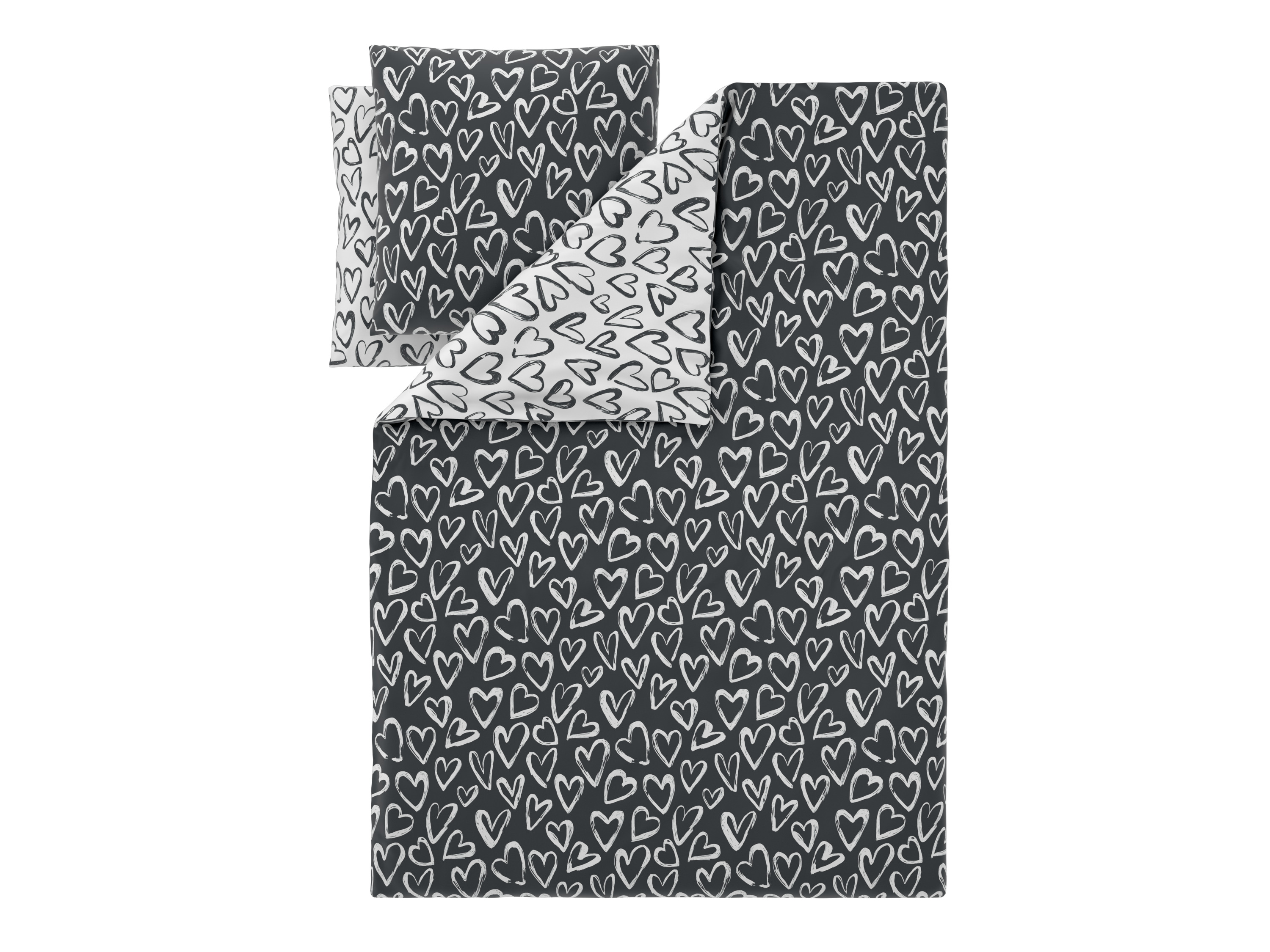 Livarno Pościel dwustronna z bawełny renforcé, 220 x 200 cm Serca